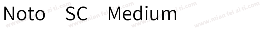 Noto SC Medium字体转换